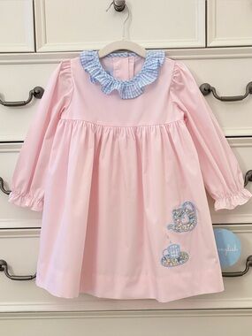 NWT Little English Light Pink Teacup Dress Size 2T Tea Party Dress